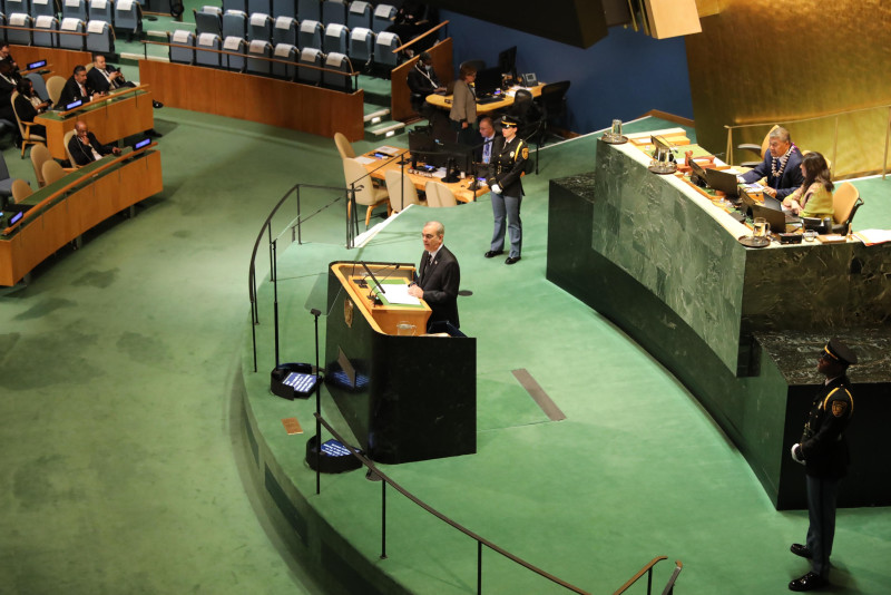 Abinader reclama ante la ONU estabilidad en Haití por la seguridad nacional.